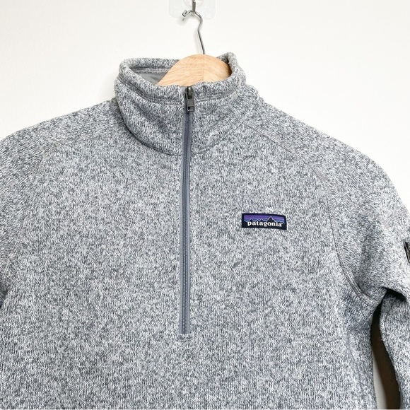 Patagonia Better Sweater 1/4 Zip Fleece Jacket Birch White S - Picture 2 of 5